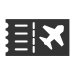 Holiday Ticket Tourism SVG Icon